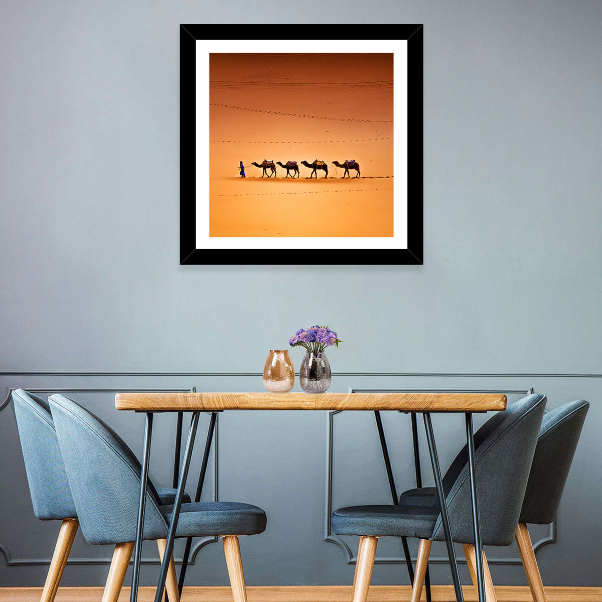 Camels In Sahara Desert Wall Art