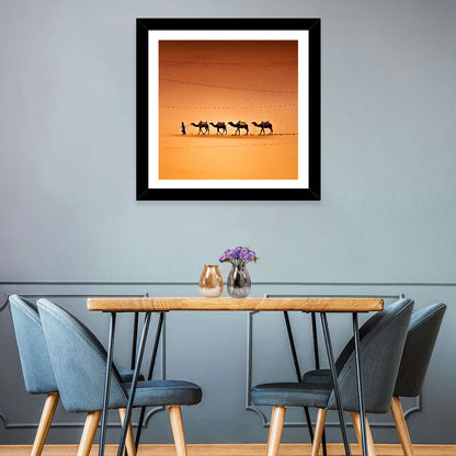 Camels In Sahara Desert Wall Art