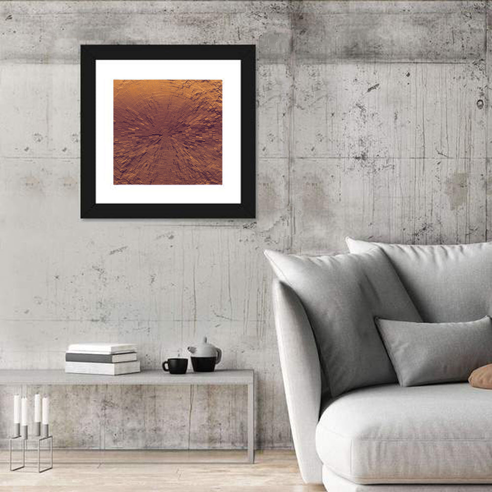 Blocks Focus Copper Rings Wall Art