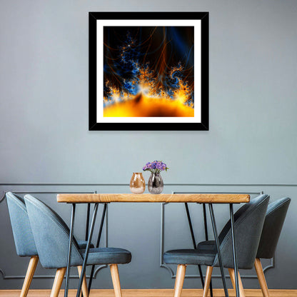 Solar Flare Fractal Flame Wall Art