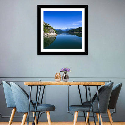 Calm Mountain Lake Reflection Wall Art
