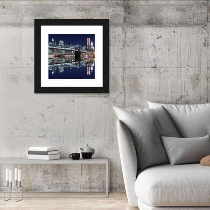Brooklyn Bridge Symphony at Night Wall Art