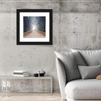 Foggy Tree Lined Walkway in Autumn Wall Art
