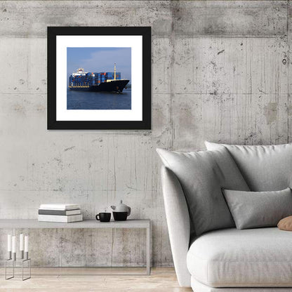 Container Ship in Motion Wall Art