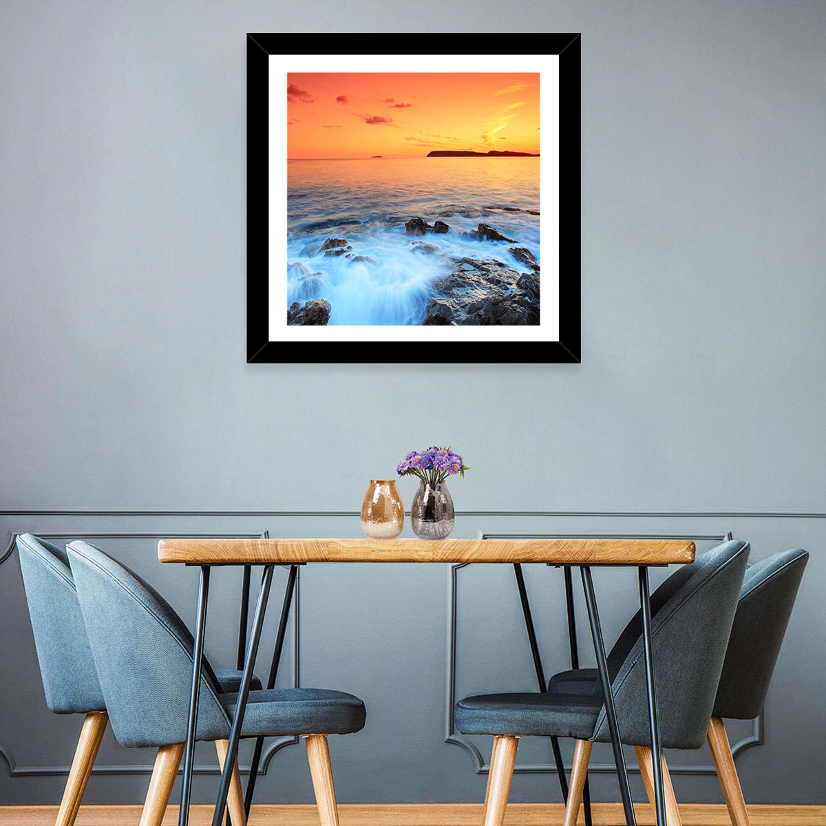 Dubrovnik Sunset Over Rocky Shore Wall Art