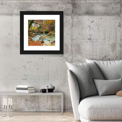 Autumn Forest Stream Wall Art