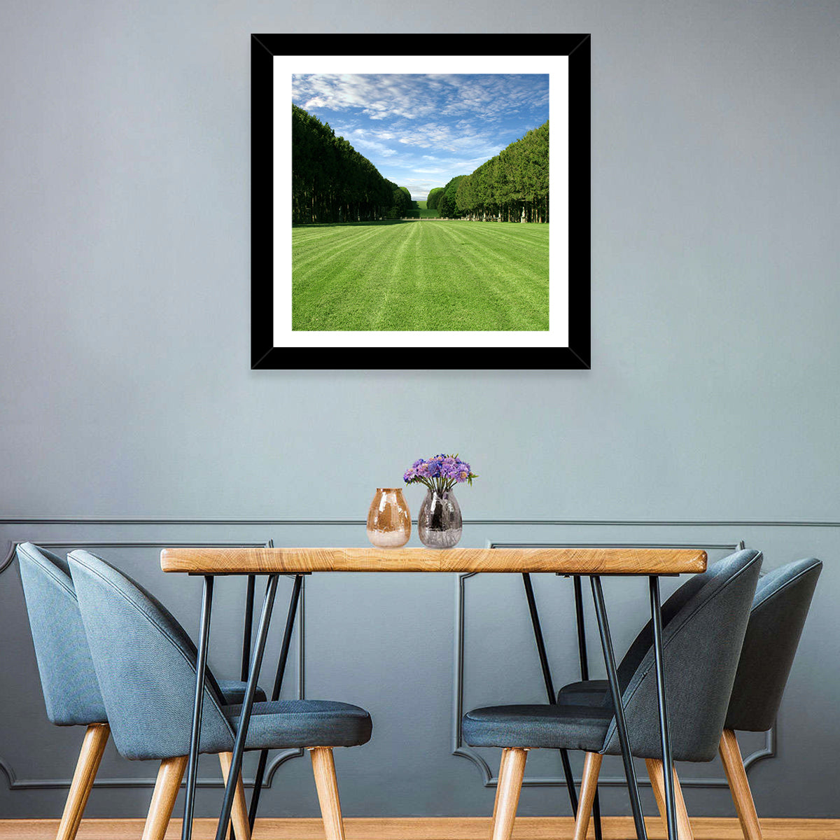 Tree-lined Manicured Lawn Wall Art