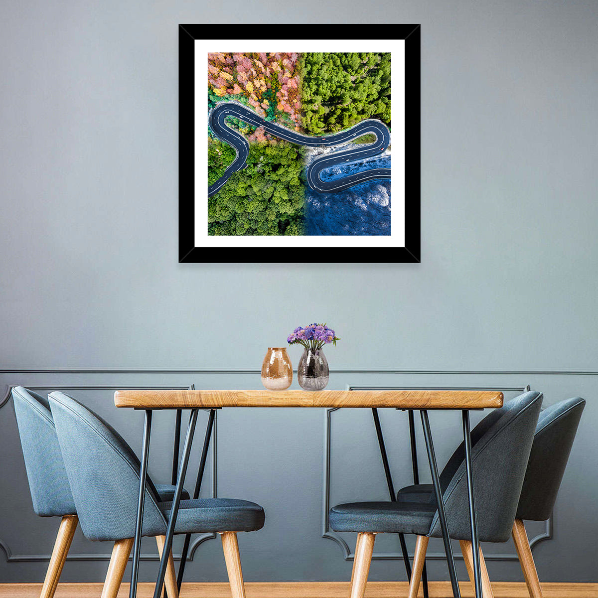 Four Seasons Winding Road Wall Art