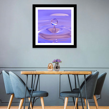 Purple Water Droplet Splash Wall Art