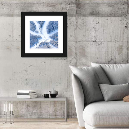 Birds-eye Ski Resort Landscape Wall Art