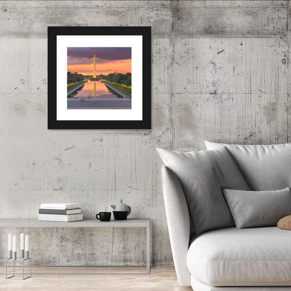 Washington Monument at Dusk Wall Art