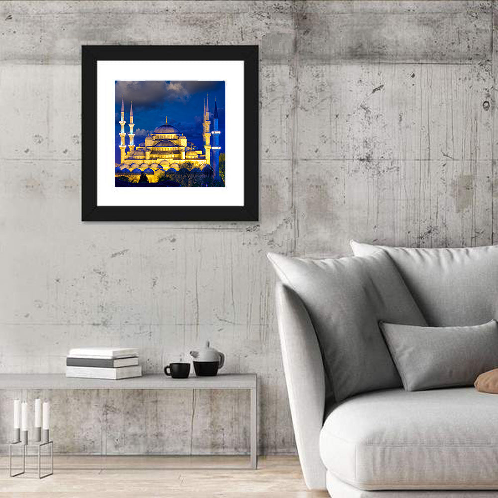 Sultanahmet Camii at Twilight Wall Art