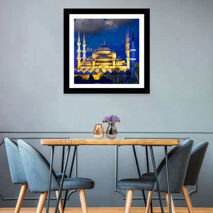 Sultanahmet Camii at Twilight Wall Art