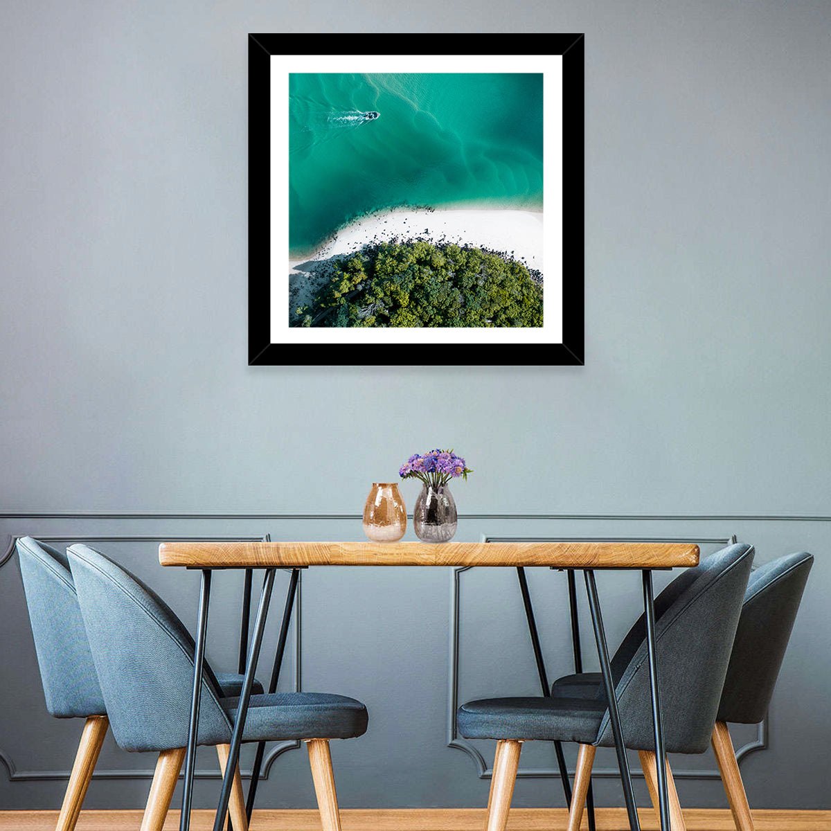 Clam Beach Aerial View Wall Art