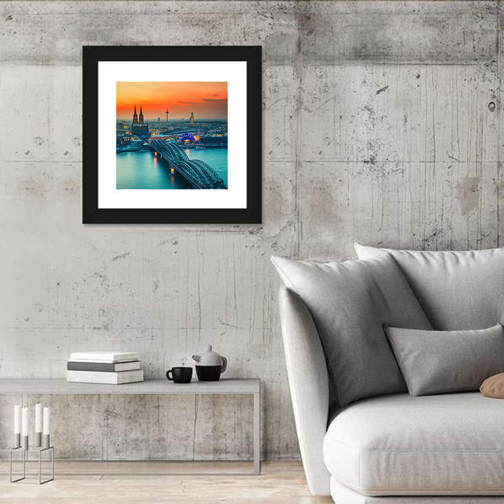 Hohenzollern Bridge at Dusk Wall Art