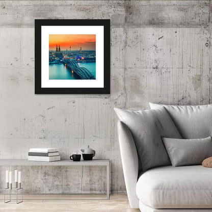 Hohenzollern Bridge at Dusk Wall Art