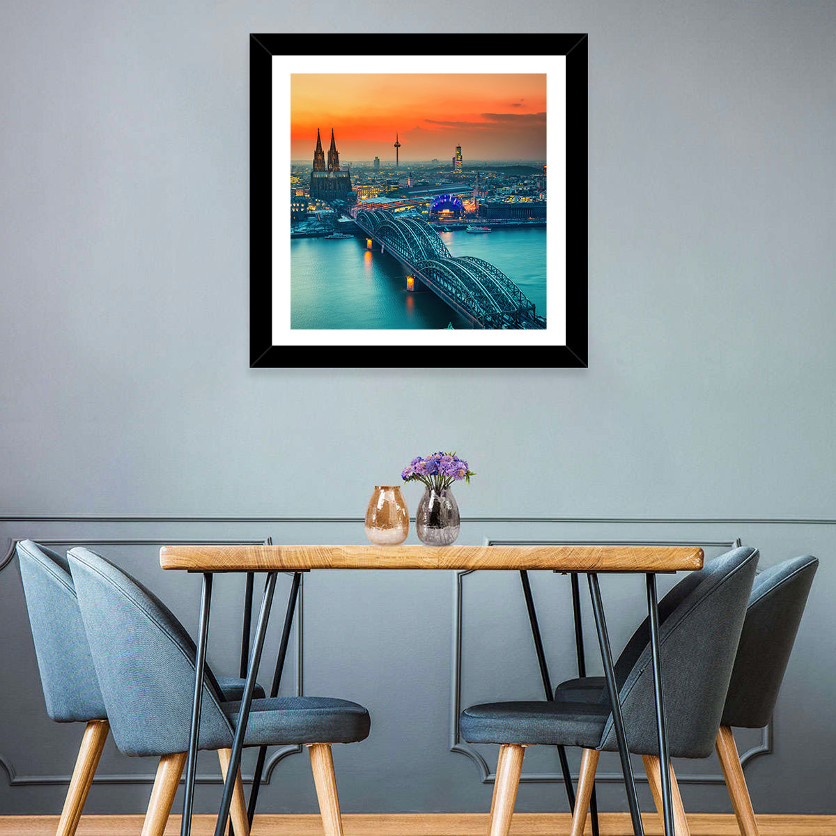 Hohenzollern Bridge at Dusk Wall Art
