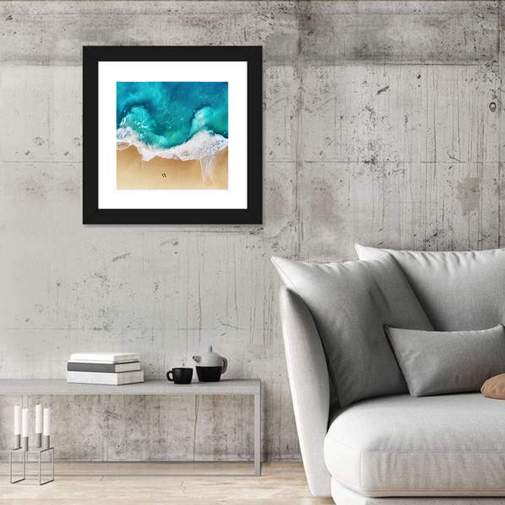Turquoise Beach Aerial Wall Art