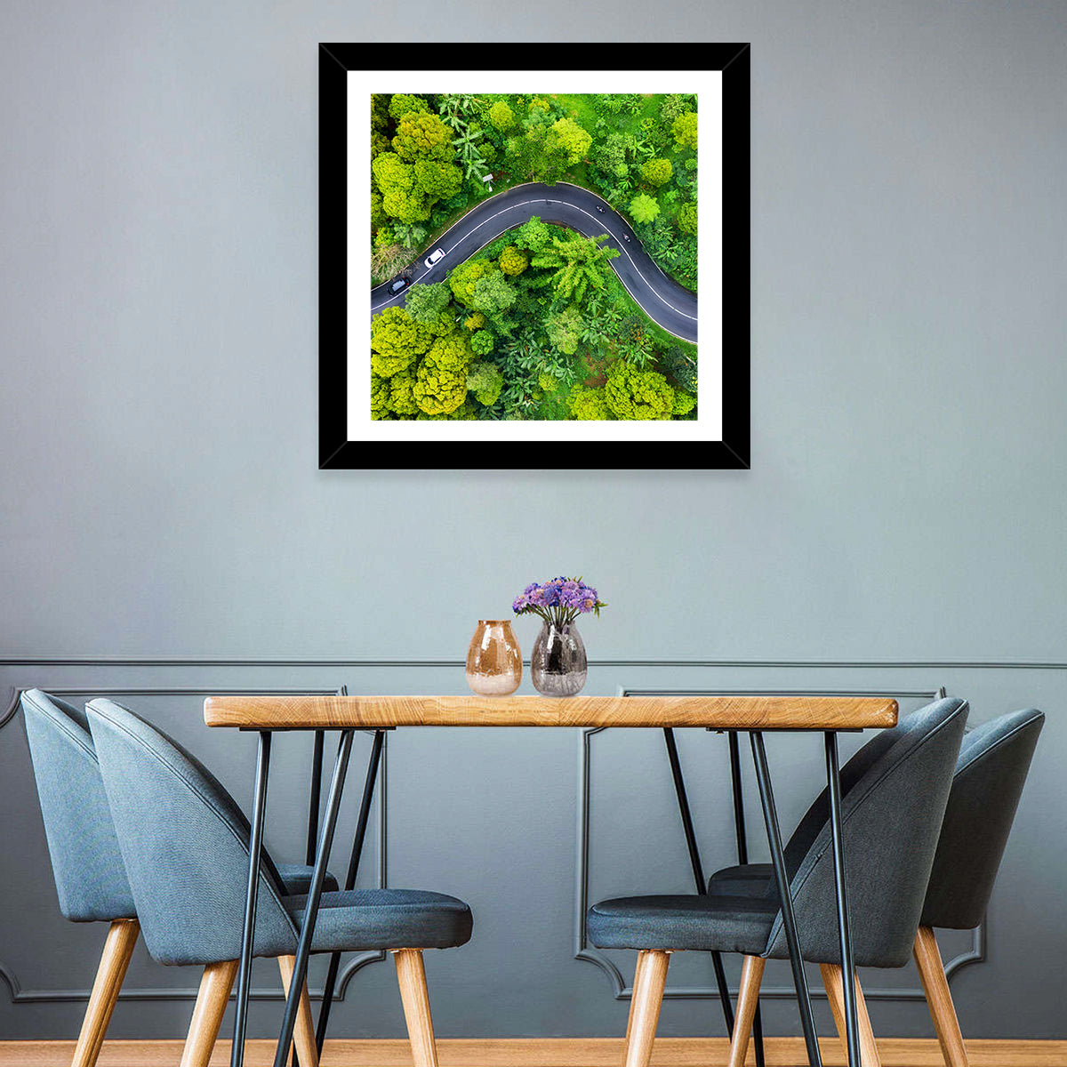 Winding Tropical Forest Road Wall Art