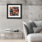 Colorful Scribbled Floral Pattern Wall Art