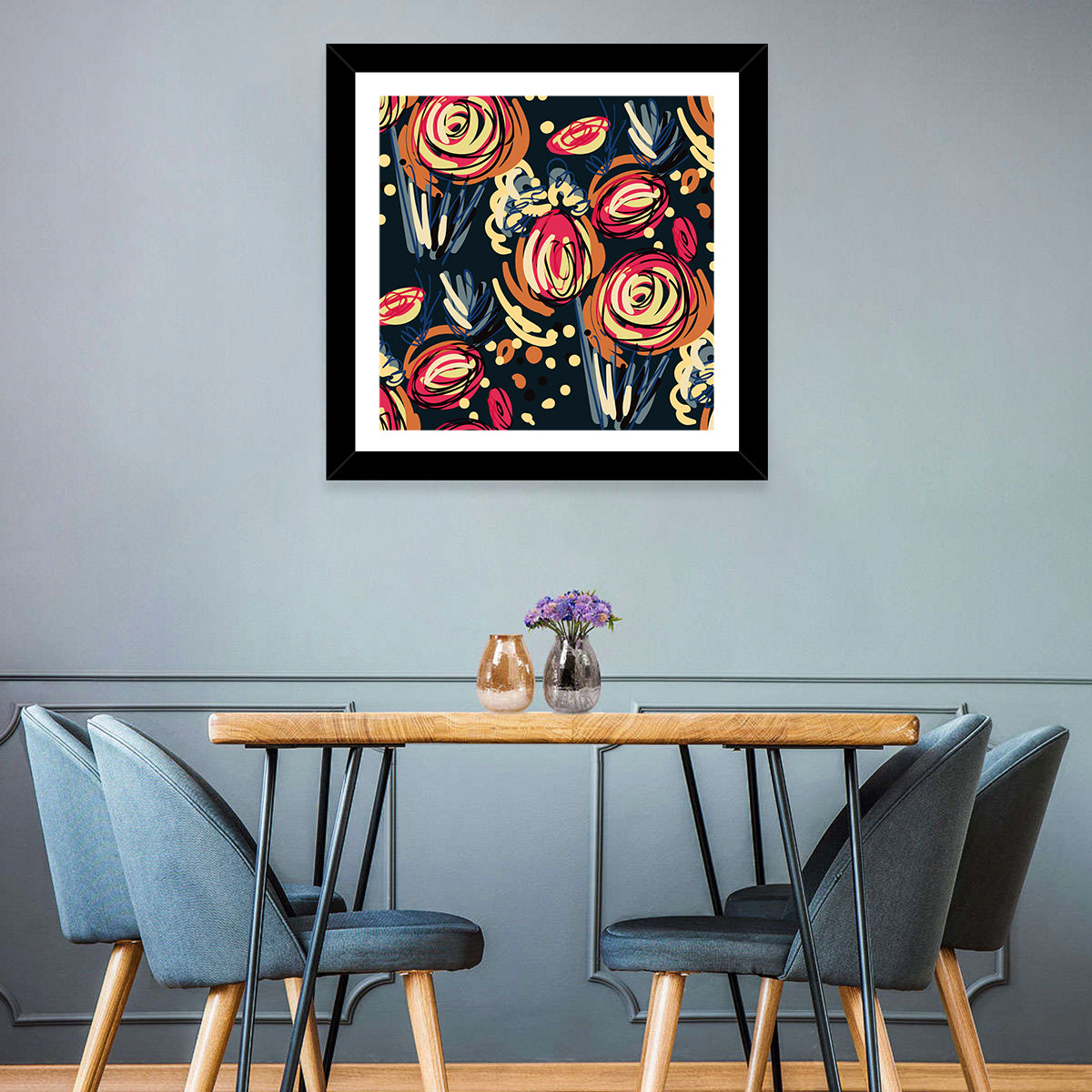 Colorful Floral Abstract Wall Art