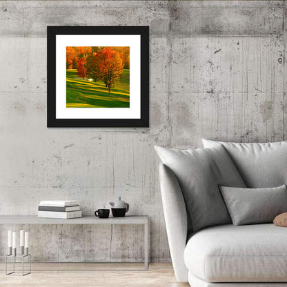 Golden Hour Golf Course Wall Art