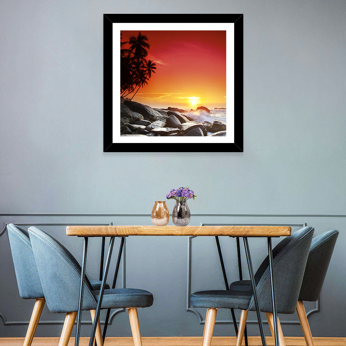 Tropical Island Sunset Wall Art