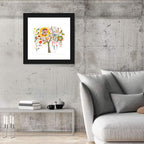 Whimsical Floral Tree Illustration Wall Art
