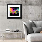 Neon Dj Silhouette Wall Art