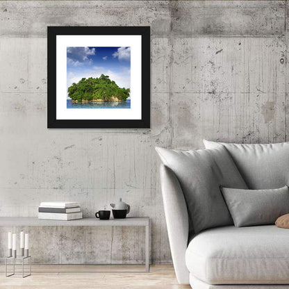 Tranquil Tropical Island Reflection Wall Art