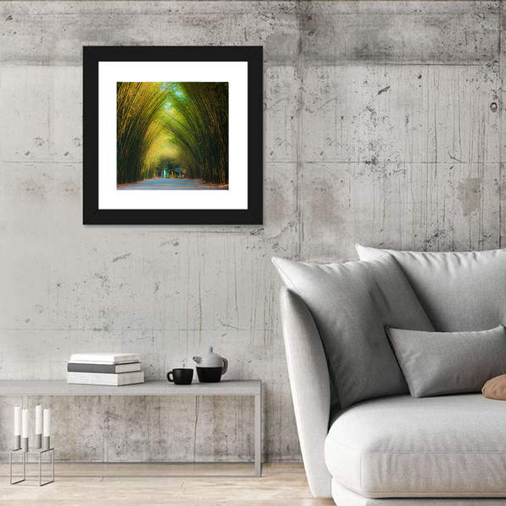 Arched Bamboo Tunnel Wall Art