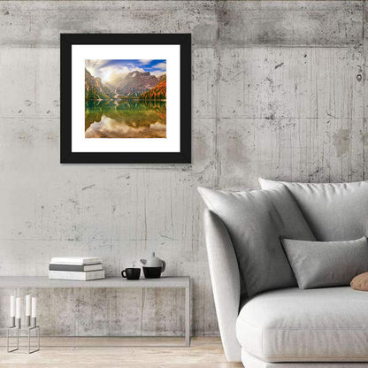 Lago Di Braies Sunrise Wall Art