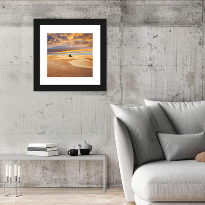 Sahara Camel Rider at Sunset Wall Art