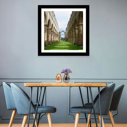 Fountains Abbey Ruins Grassy Nave View Wall Art