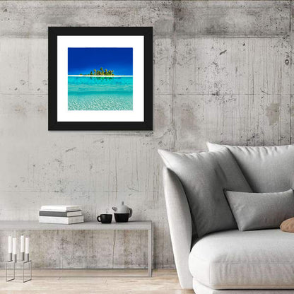 Tranquil Split-level Tropical Island Seascape Wall Art