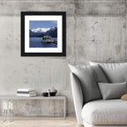 Lake Nahuel Huapi Catamaran and Snow-capped Mountains Wall Art