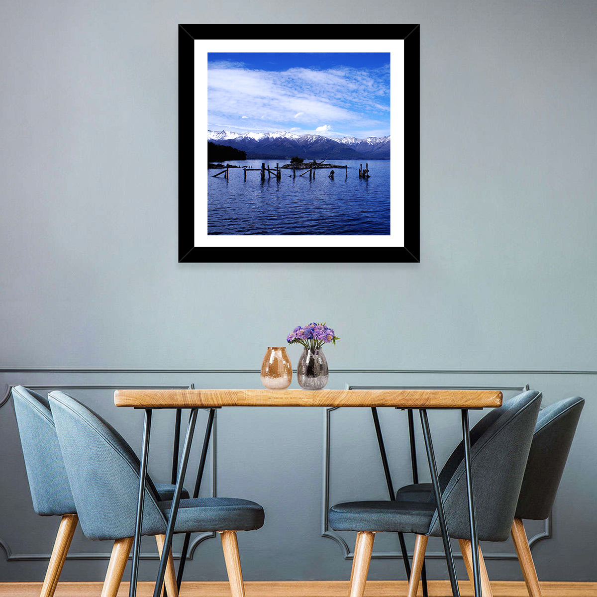 Nahuel Huapi Lake with Wooden Pilings Wall Art