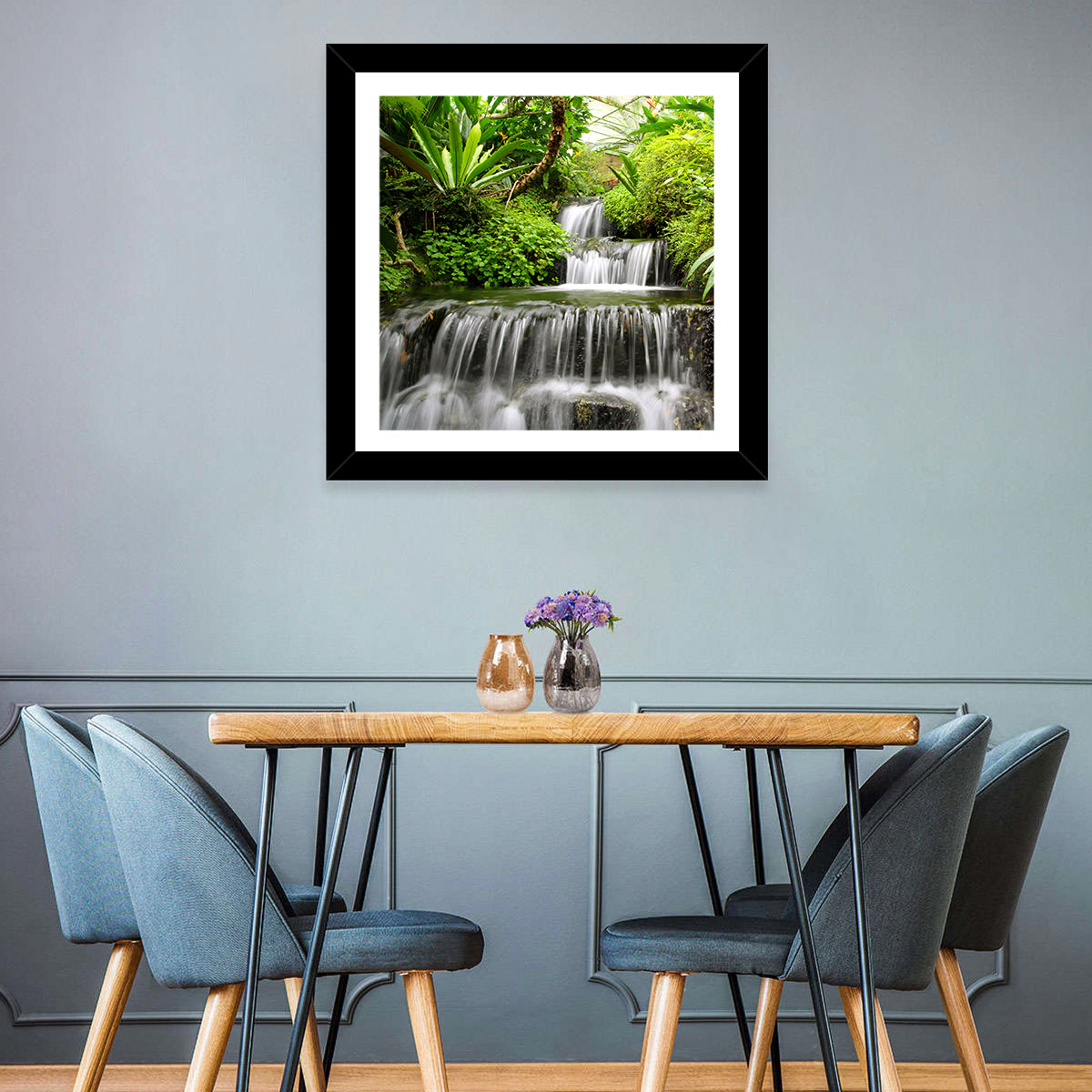 Lush Rainforest Cascade Wall Art