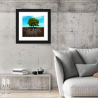 Tree Roots Cross-section Illustration Wall Art