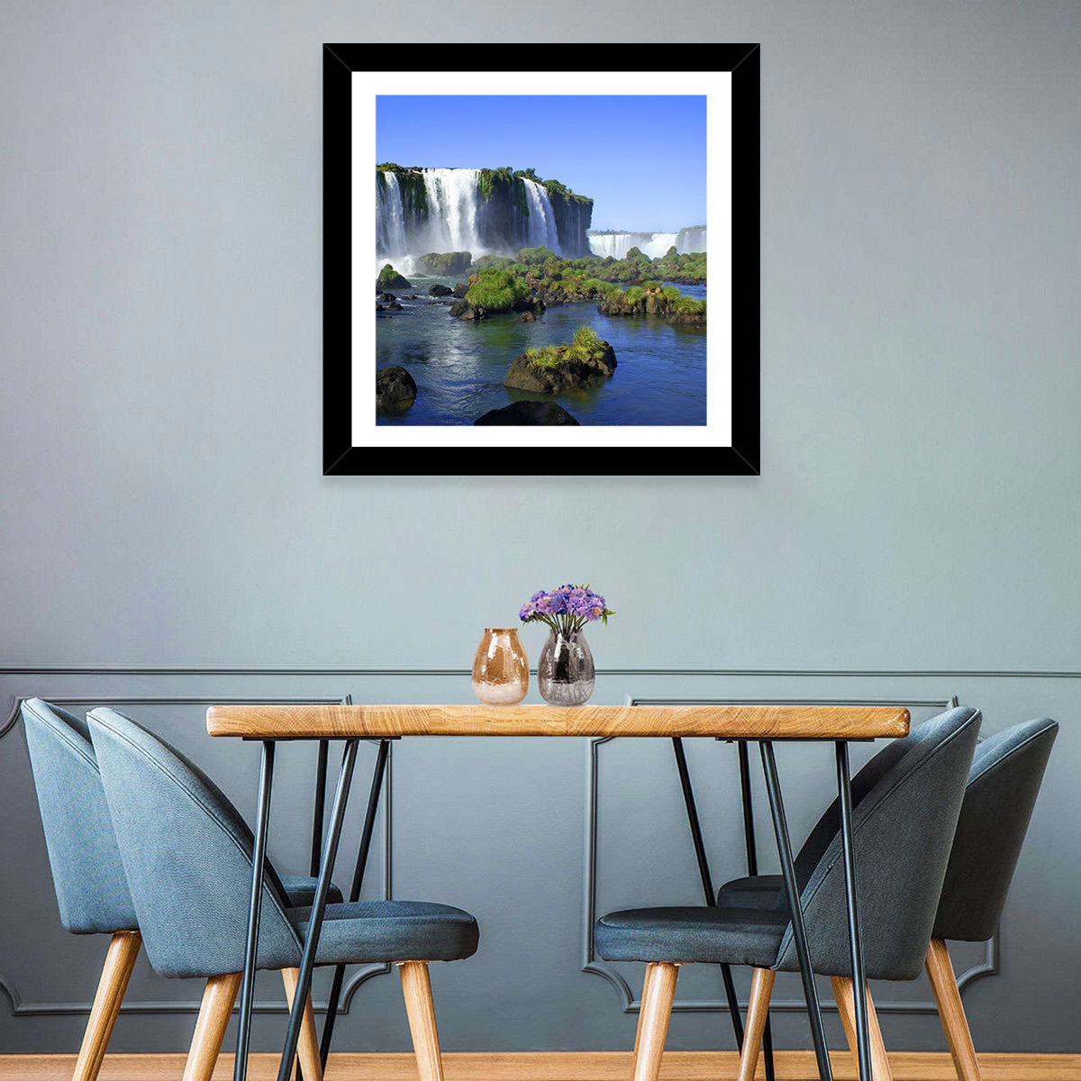 Iguazu Falls Mossy Rocks Wall Art
