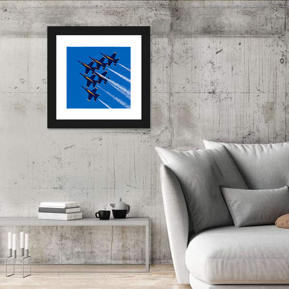 Blue Angels Delta Formation Flyover Wall Art