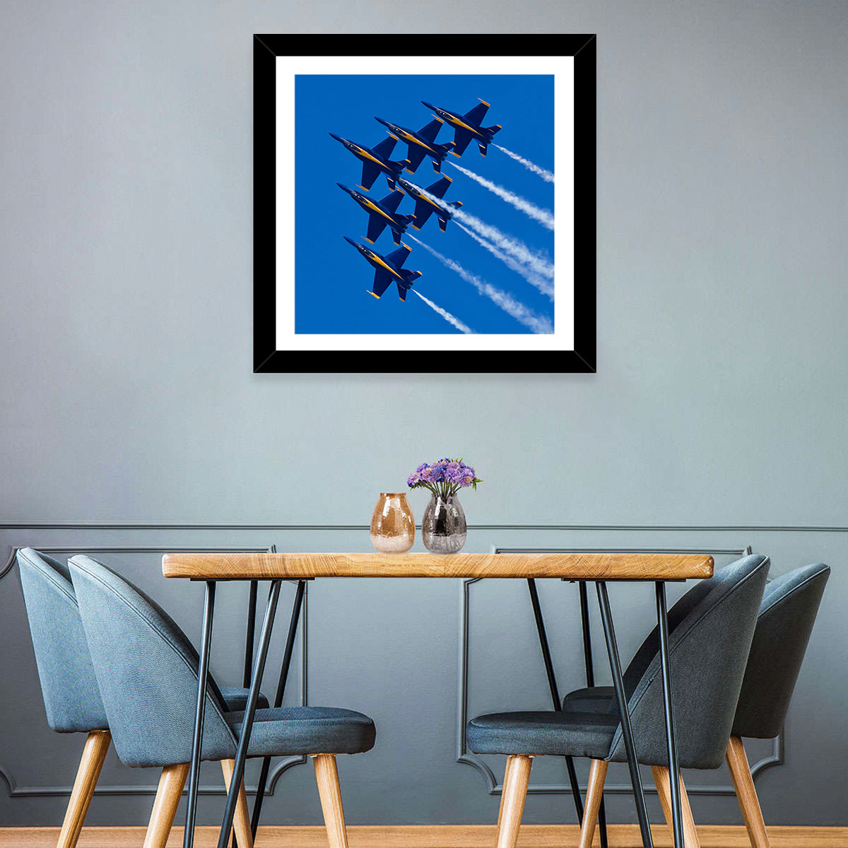 Blue Angels Delta Formation Flyover Wall Art