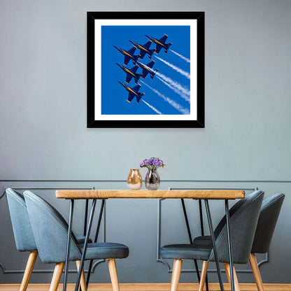 Blue Angels Delta Formation Flyover Wall Art