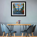 Paris Dusk Street, Eiffel Tower Wall Art