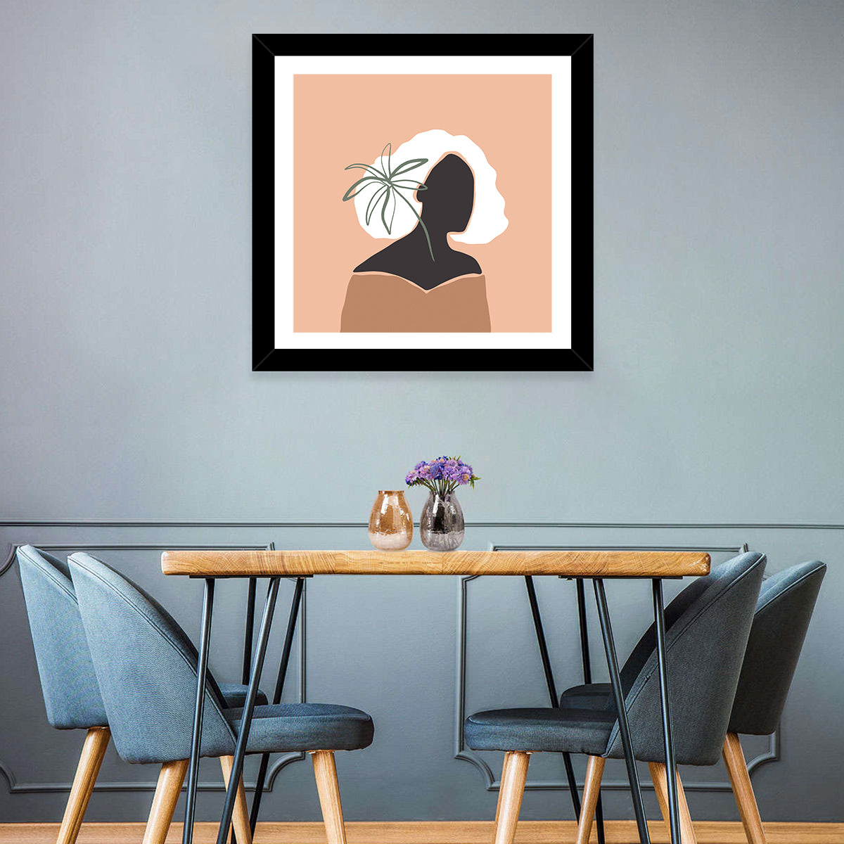 Modern Woman Silhouette Wall Art