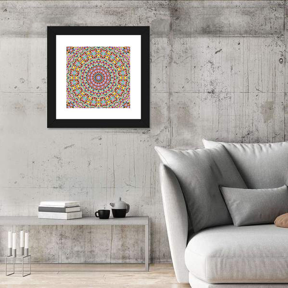 Beaded Kaleidoscope Mandala Wall Art