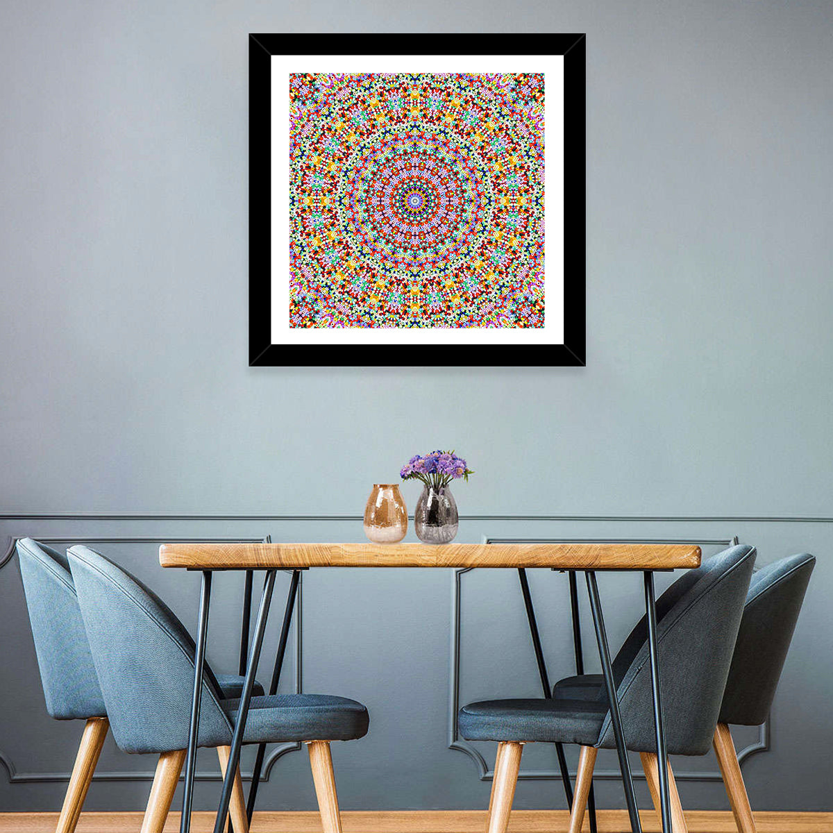Beaded Kaleidoscope Mandala Wall Art