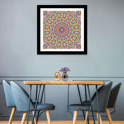 Beaded Kaleidoscope Mandala Wall Art