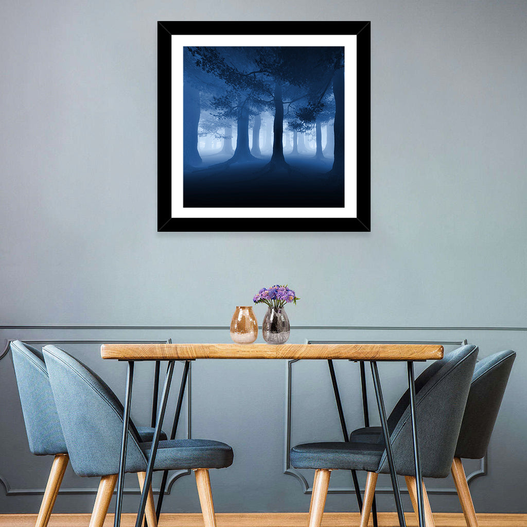 Midnight Blue Forest Wall Art