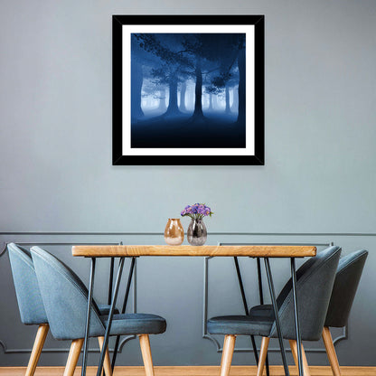 Midnight Blue Forest Wall Art